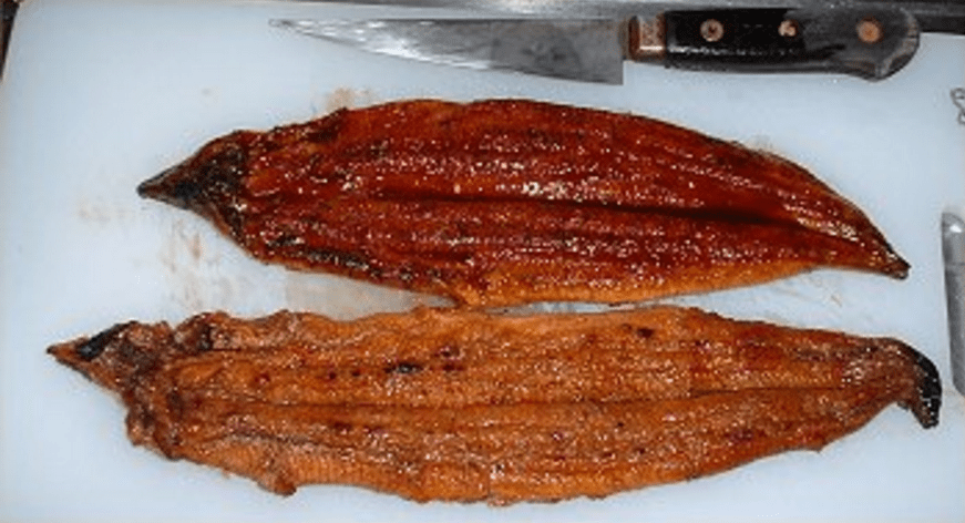 圖二 上為機械製成 下為人工碳烤