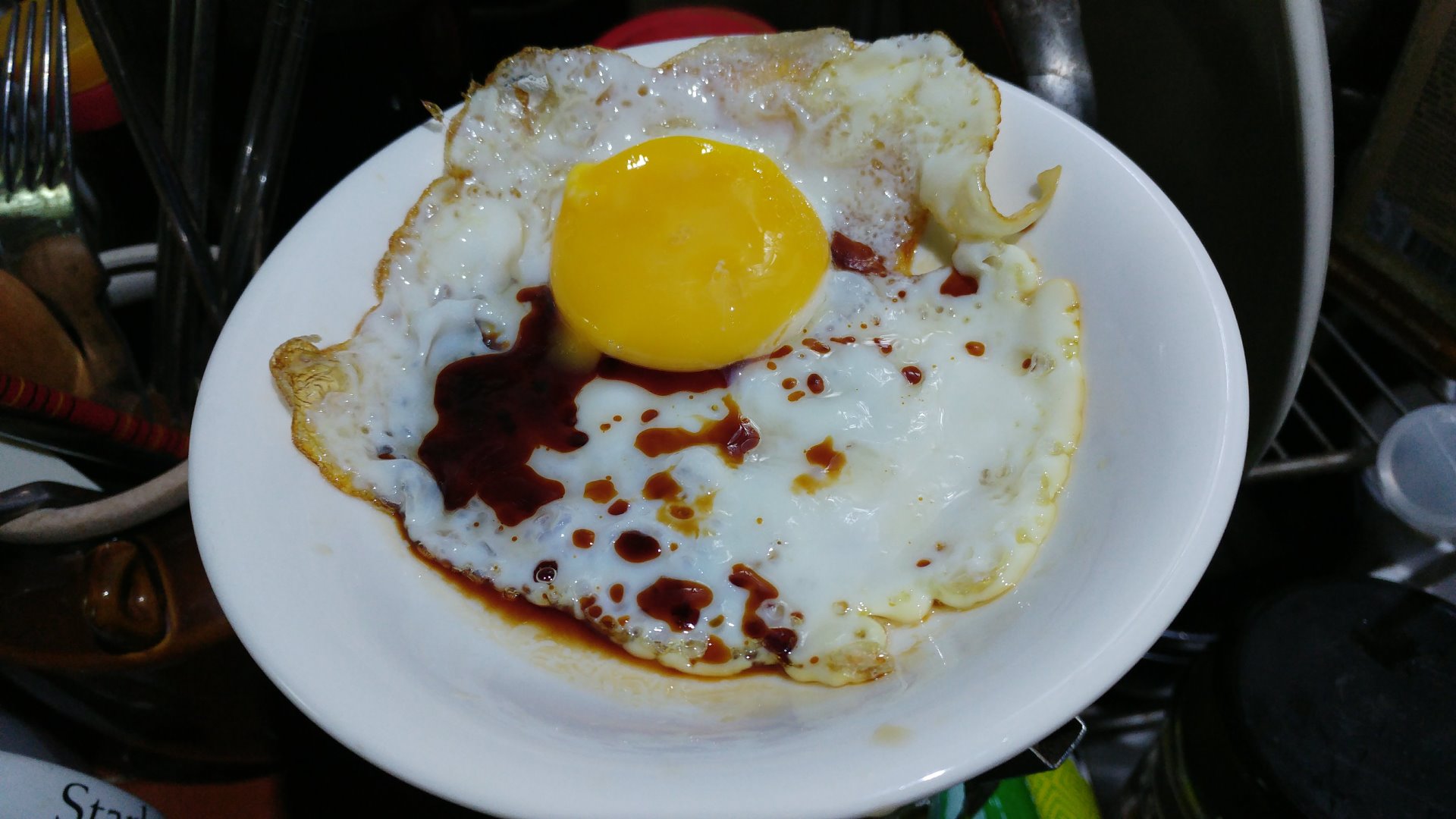 測試醬油 荷包蛋