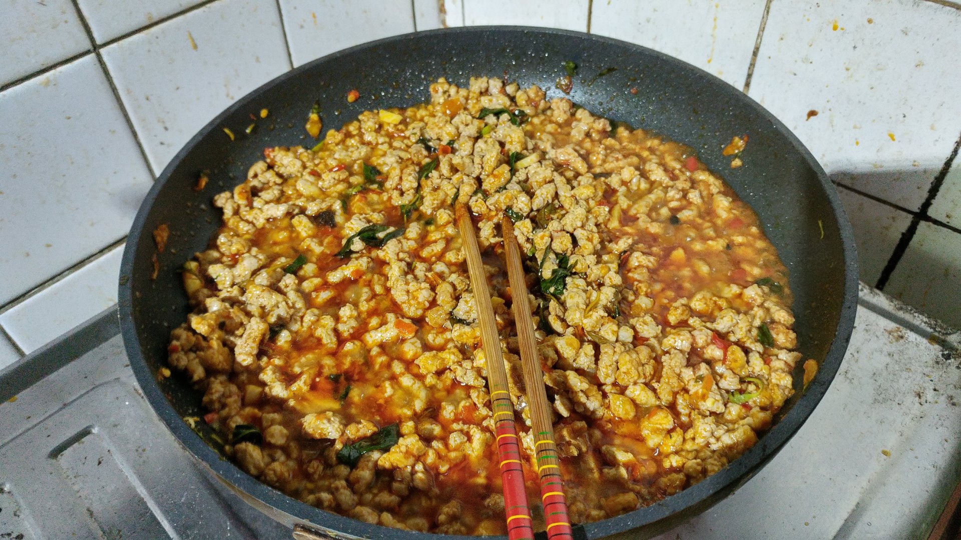 第一次煮打拋豬肉