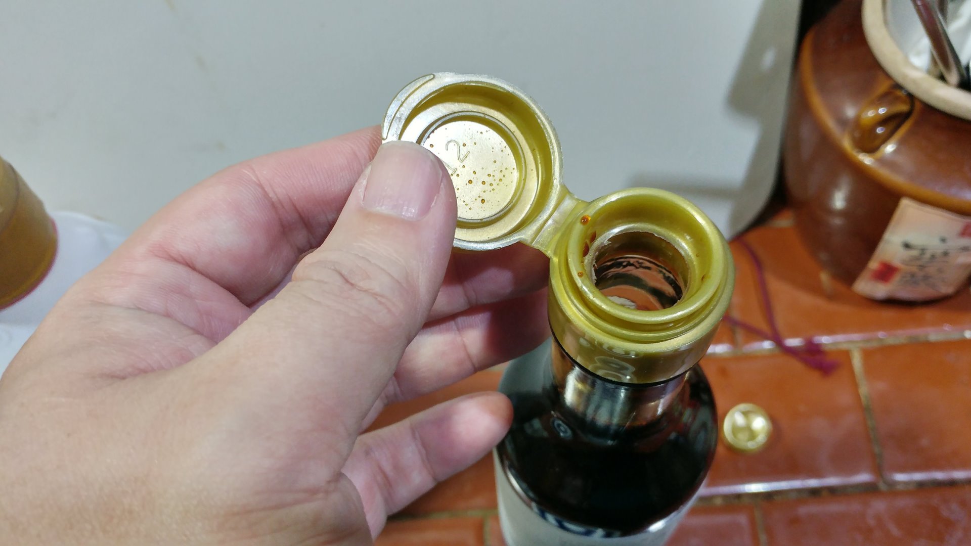 台灣統萬龜甲萬 御釀醬油的瓶蓋