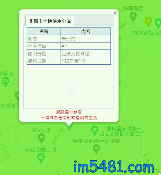 新店的山坡地保育區
