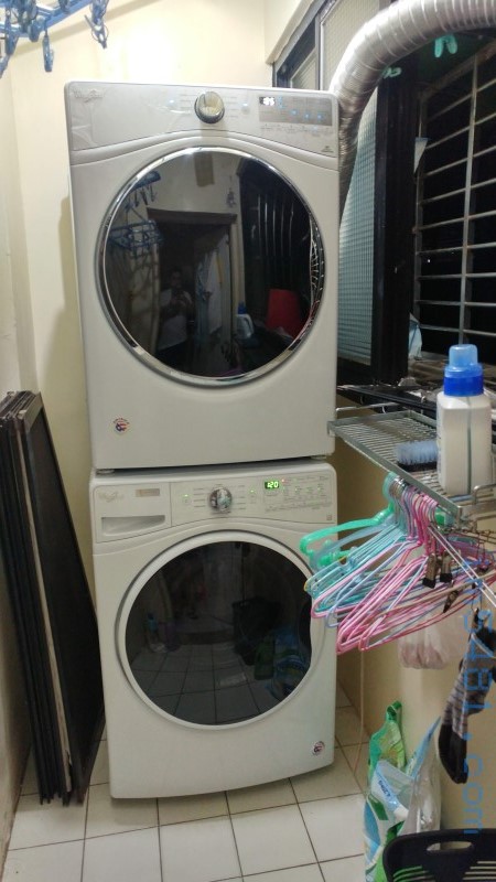 上面是WGD92HEFW 乾衣機，下面是WFW85HEFW洗衣機