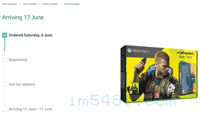 Xbox One X Cyberpunk 2077 Limited Edition Bundle order