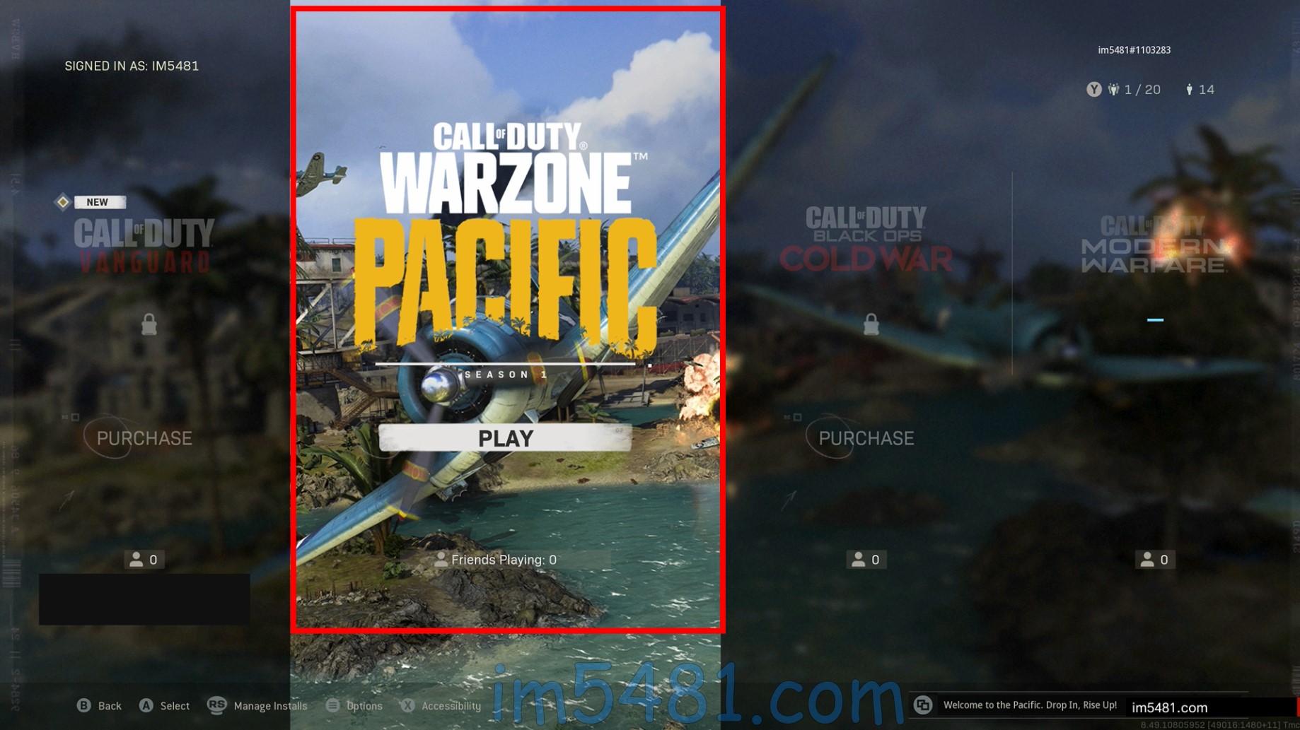 執行Call of Duty WARZONE