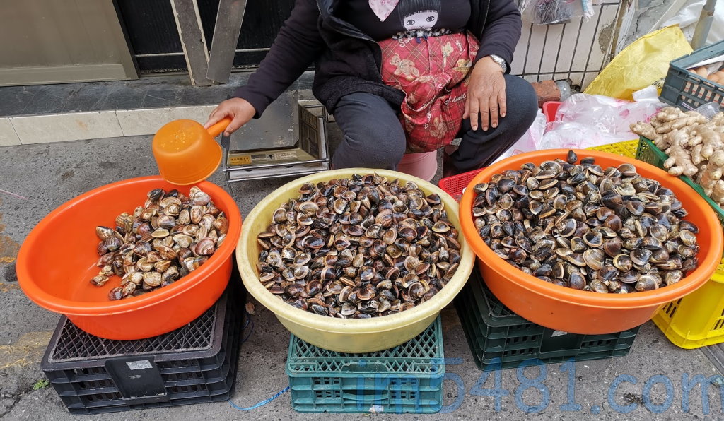 過溝市場所販賣的文蛤