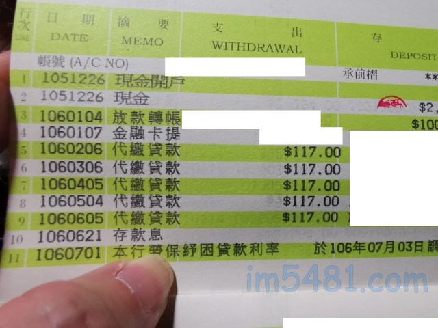 106年勞工紓困貸款第1-6個月的收款金額為純利息117元