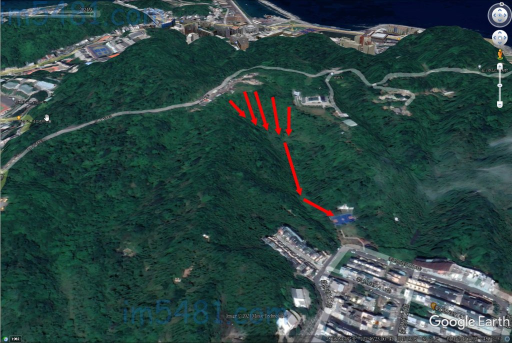 2022-02-23 槓子寮山走山-崩落土石區域跟走向預估