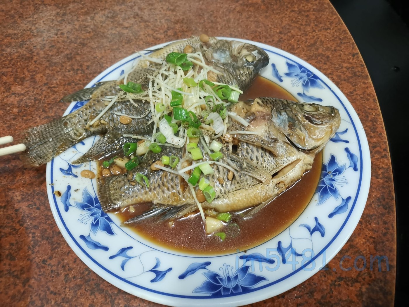 過溝傳統菜-豆豉吳郭魚，用的是蔡家醬料黃豆豆豉