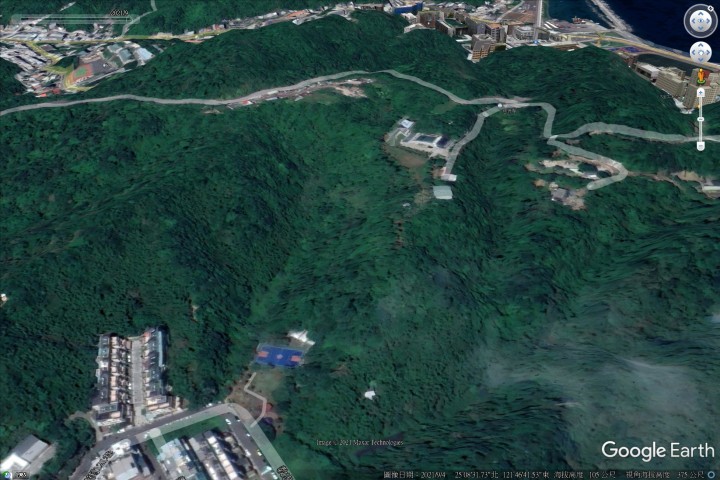 2022.02.23 槓子寮山走山區域2021/09/04的衛星圖像